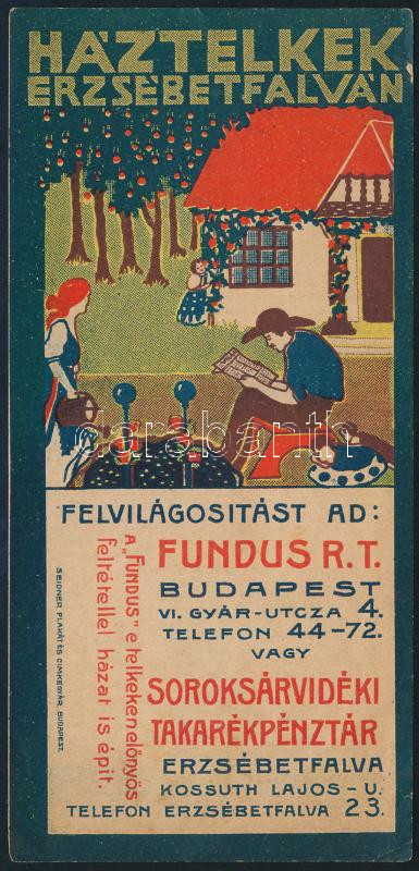 Háztelek Erzsébetfalván, Fundus Rt. számolócédula