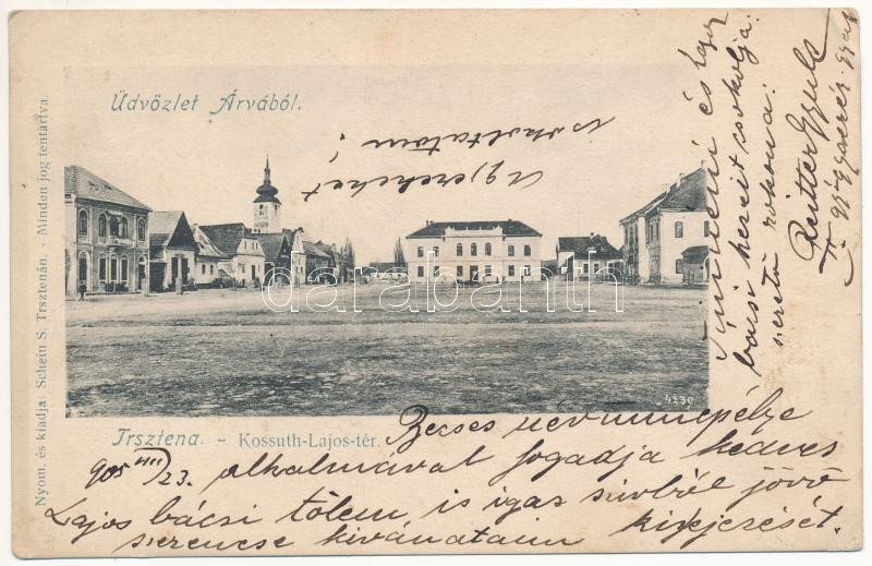 1905 Árvanádasd, Trsztena, Trstená (Tátra); Kossuth Lajos tér. Schein S. kiadása / square (EK)