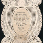 cca 1910 Mária Radna Arad vármegye csipkés szentkép 8x11 cm Foltos - Image 2