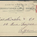1906 Norddeutscher Lloyd Prinzess Alice hajó előnyomozz levelezőlap