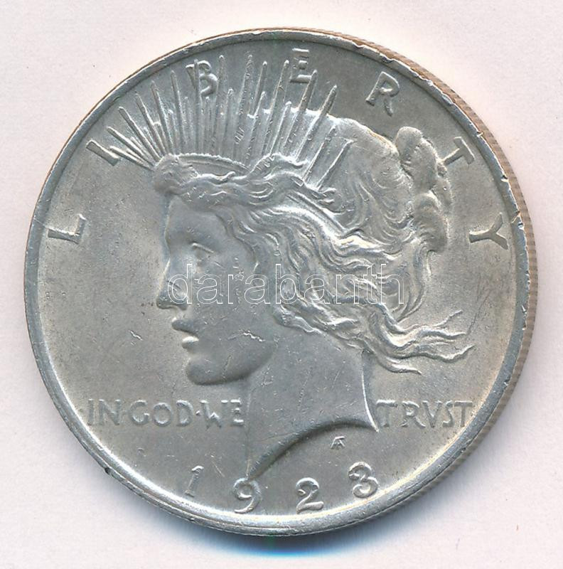 Amerikai Egyesült Államok 1928. 1$ Ag 'Peace' T:2 több ph. USA 1928. 1 Dollar Ag 'Peace' C:XF multiple edge errors Krause KM#150 - Image 2