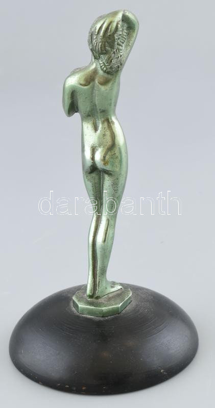 Jelzés nélkül: Női akt. Fém, fa talapzaton, m: 18 cm - Image 2