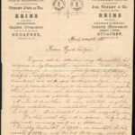 1883 Törley pezsgőgyár fejléces számla