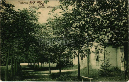 1907 Tarcsa, Tarcsafürdő, Bad Tatzmannsdorf; Sétány és Mária villa / promenade and villa (EK)