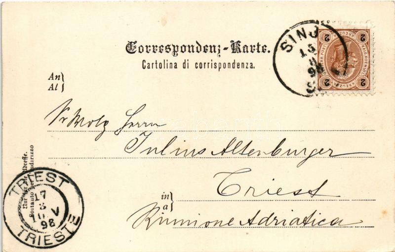 1898 (Vorläufer) Sinj, Signo; Gruss aus Sinj in Dalmatien - Image 2