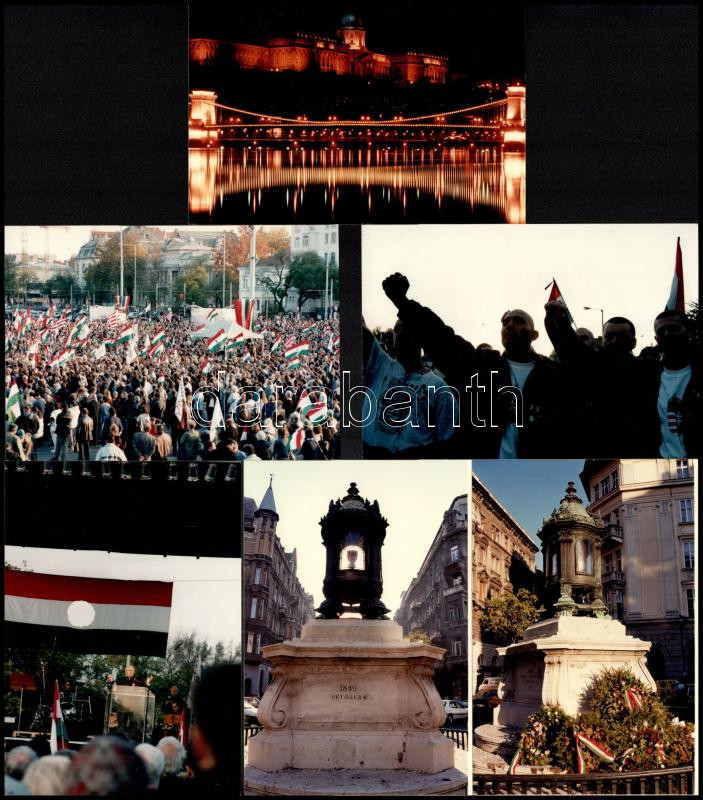 László János (1955- ): Budapest, rendezvények, épületek (Lánchíd, Budai vár, stb.), 11 db színes fotó, részben jelzettek, 12,5x8,5 cm és 18x12,5 cm között - Image 2