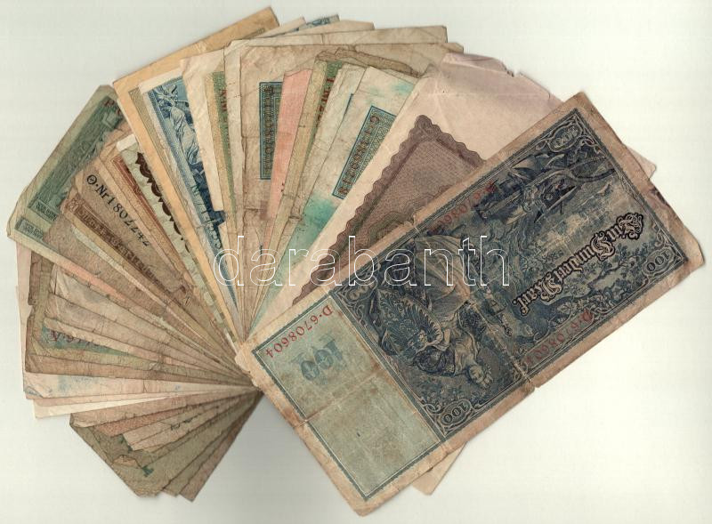 Német Birodalom 1904-1937 1M-100000M (60x) T:3-4 German Empire 1904-1937 1 Mark - 100000 Mark (60x) C:F-G - Image 2