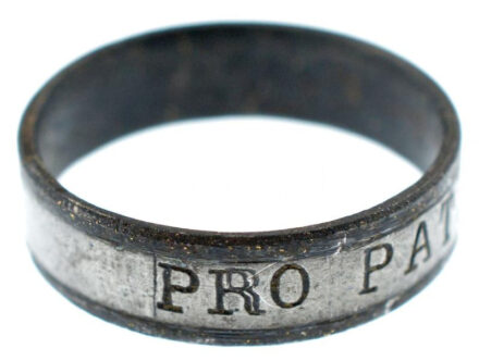 1914. 'Pro patria 1914' fém gyűrű (20mm) szép állapot