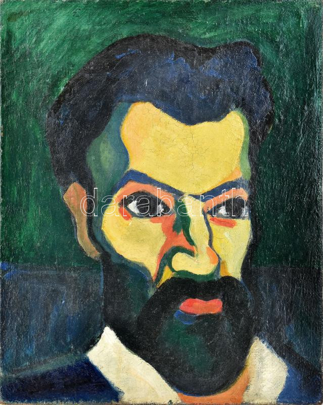 Jelzés nélkül: Portré. Olaj, vászon, 50x40 cm