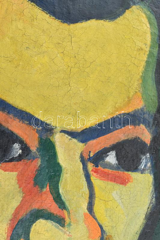 Jelzés nélkül: Portré. Olaj, vászon, 50x40 cm - Image 2