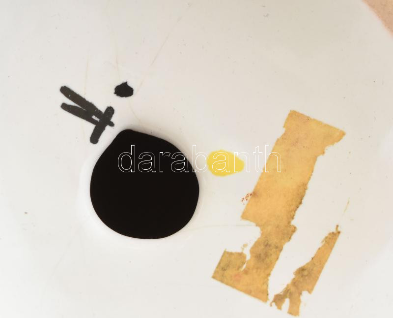 Hungária iparművész mécsestartó, mázas kerámia, etikettel jelzett, mázrepedésekkel, m: 12 cm - Image 2