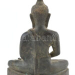 Jelzés nélkül: Buddha. Öntött, patinázott bronz, korának megfelelő állapotban, m: 17 cm - Image 3