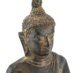 Jelzés nélkül: Buddha. Öntött, patinázott bronz, korának megfelelő állapotban, m: 17 cm - Image 4