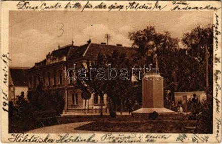 1926 Nagyszombat, Tyrnau, Trnava; Stefanikov pomník postaveny trnavskym odborom Matice Slovenskej r. 1925 / Stefanik's monument built by the Trnava branch of Matica Slovenská / szobor (EB)