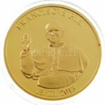 Vatikán 2014. 'Franciscvs p.m. / Statvs Vaticanvs' aranyozott Cu emlékérem kapszulában (33mm) T:PP Vatican 2014. 'Franciscvs p.m. / Statvs Vaticanvs' gold plated Cu commemorative medallion in capsule (33mm) C:PP
