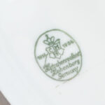 Hutschenreuter ezüstözött porcelán gyertyatartó. Jelzett, sérült, kopott 17 cm - Image 2
