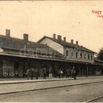 1907 Nagykároly, Carei; pályaudvar, vasútállomás. Csokás László kiadása / railway station
