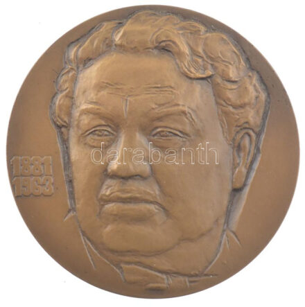 Szovjetunió 1982 'Alekszandr Mihajlovics Geraszimov 1881-1963 festőművész' bronz emlékérem s: Volkov. d:60 mm T: 2- ph. / 1982 Soviet Union 'Aleklsandr Mihailovich Gerasimov' bronze commemorative coin d: 60 mm, C: EF edge error