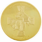 Vatikán DN 'Pius de Petrelcina / Nostra est deus spes' aranyozott Cu emlékérem Swarowski kristállyal kapszulában (70mm) T:PP Vatican ND 'Pius de Petrelcina / Nostra est deus spes' gold plated Cu commemorative medallion with Swarowski crystal - Image 2