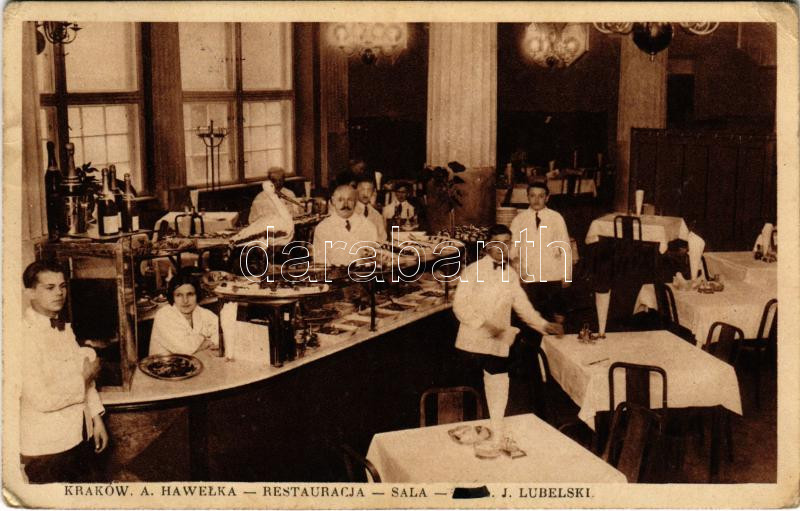 1933 Kraków, A. Hawelka Restauracja, Sala, J. Lubelski / restaurant hall, interior (EK)