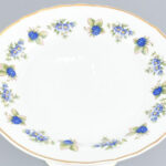 Hollóházi szeder mintás tortatál, matricás, jelzett, hibátlan, m:14 cm, d:26 cm - Image 2