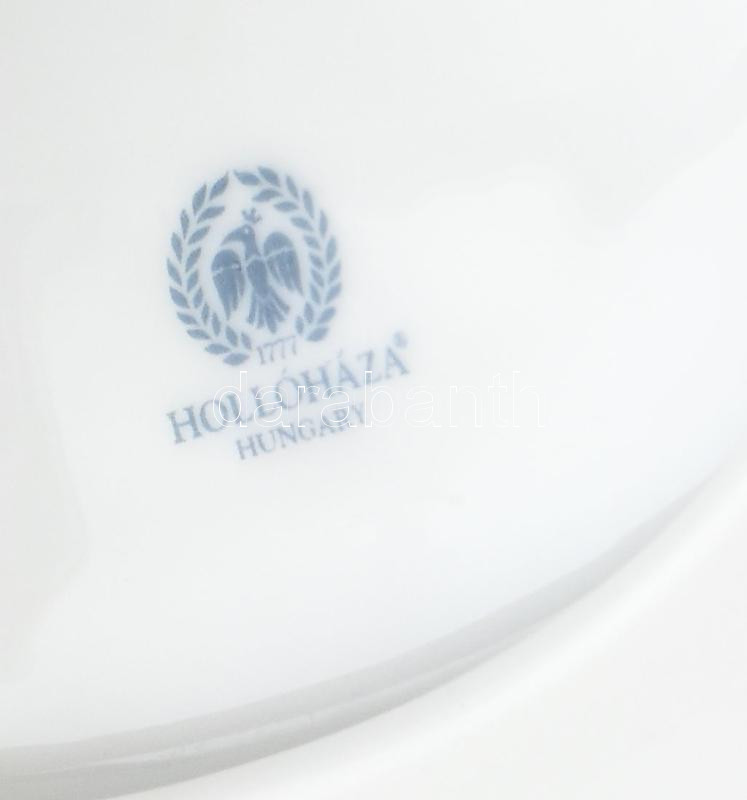 Hollóházi szeder mintás tortatál, matricás, jelzett, hibátlan, m:14 cm, d:26 cm - Image 4