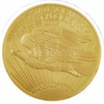 Amerikai Egyesült Államok DM 'Twenty Dollars' aranyozott Cu emlékérem kapszulában (70mm) T:PP kis patina USA ND 'Twenty Dollars' gold plated Cu commemorative medallion in capsule (70mm) C:PP small patina - Image 2