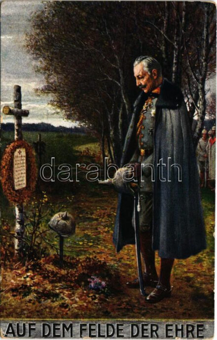 Auf dem Felde der Ehre / Első világháborús német katonai lap / WWI German military art. Deutsche Gemälde No. 852. (EK)