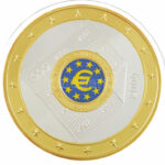 2009. 'Euro-giants' aranyozott és ezüstözött Cu emlékérem multicolor rátéttel kapszulában (70mm) T:PP 2009. 'Euro-giants' gold plated and silver plated Cu commemorative medallion with multicolor inlay in capsule (70mm) C:PP