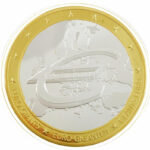 2009. 'Euro-giants' aranyozott és ezüstözött Cu emlékérem multicolor rátéttel kapszulában (70mm) T:PP 2009. 'Euro-giants' gold plated and silver plated Cu commemorative medallion with multicolor inlay in capsule (70mm) C:PP - Image 2