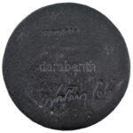 1982. vasipari munkást ábrázoló egyoldalas Fe emlékérem (102mm) T:2,2- patina - Image 2