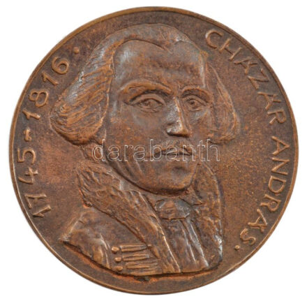 1990. 'Cházár András 1745-1816 / Cházár András Óvoda, Általános Iskola és Diákotthon Vác - 1990' kétoldalas bronz emlékérem (90mm) T:2 kis patina, ü.
