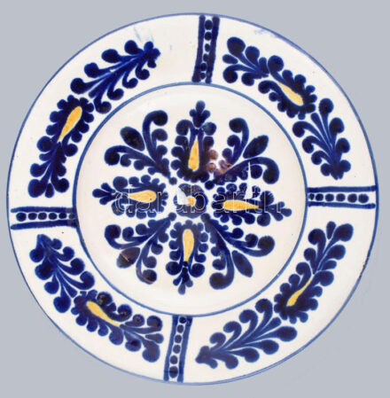Bozsik nép kerámia tál, Kunszentmárton, hibátlan, jelzett, d: 25 cm