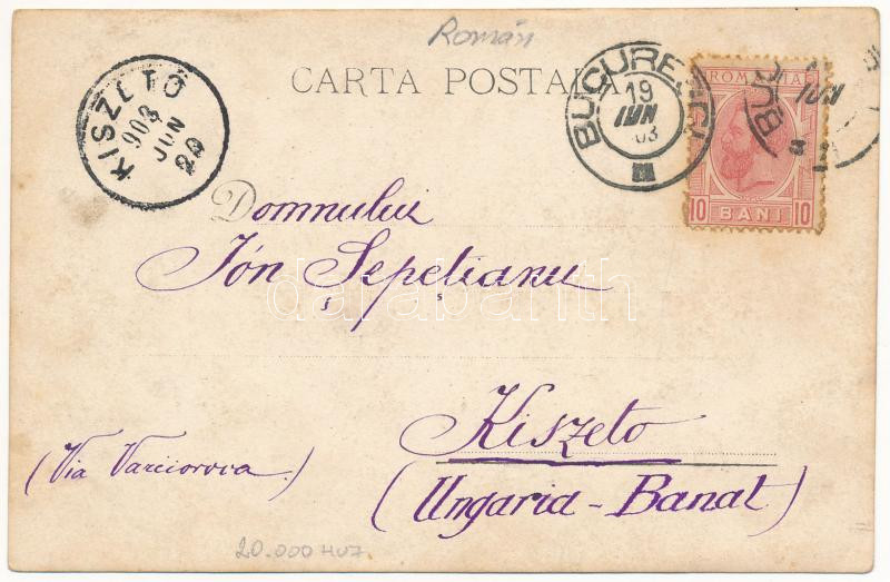 1903 Bucharest, Bukarest, Bucuresti, Bucuresci; Gara / railway station, soldiers. photo (EK) - Image 2