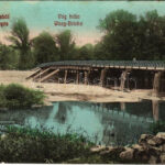 1907 Pöstyén, Piestany; Vág hídja. Gipsz H. kiadása / Waag Brücke / Váh bridge (Rb)