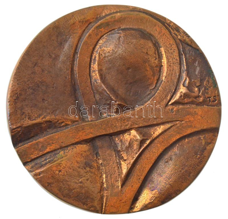 Tóth Sándor (1933-2019) '30 évesek a Közúti Igazgatóságok 1988' kétoldalas bronz emlékérem (95 mm) T:2 - Image 2