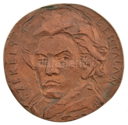 Nagy István János (1938-) DN 'Székely Bertalan' egyoldalas bronz plakett (106mm) T:1- patina