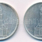 Német Harmadik Birodalom 1934G 5M Ag 'Garnisonkirche' (2x) T:2 ph. German Third Reich 1934G 5 Marks Ag 'Garnisonkirche' (2x) C:XF edge error Krause KM#83