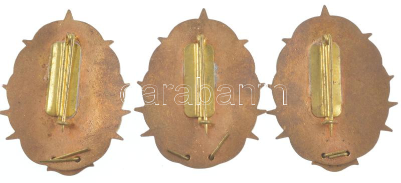 ~1970-1980. 'Magyar Néphadsereg Távírász' zománcozott bronz jelvény 1., 2. és 3. fokozat T:2 - Image 2