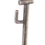 Sport Szálló asztali zászlótartó rúd, alpakka, XX. sz. első fele. Jelzett, m: 47,5 cm - Image 2