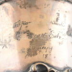 Ezüst (Ag) kehely, vésettel, 1887, jelzett, m: 19cm, nettó: 174g Kis sérüléssel - Image 3