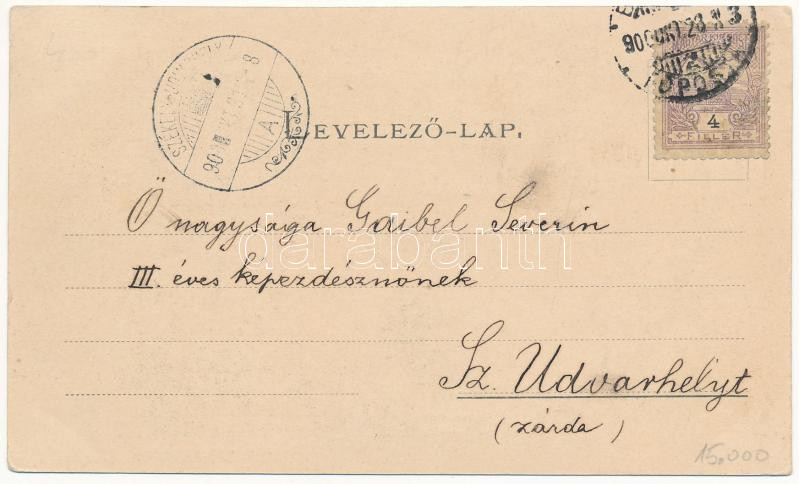 1900 Bánffyhunyad, Huedin; Részlet a Vledjássáról. Czettel és Deutsch kiadása / forest (EK) - Image 2