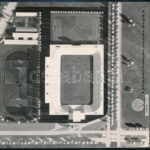 FTC stadion terve, képeslap, hátoldalon ismertető szöveggel, 10×15 cm