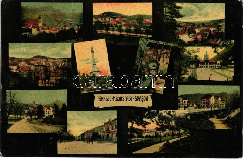 1911 Brassó, Kronstadt, Brasov; mozaikos lap / mosaic
