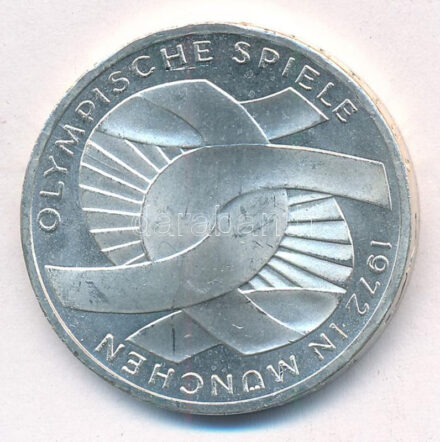 Német Szövetségi Köztársaság 1972J 10M Ag 'Olimpia-München / Csomó' T:1- Federal Republic Germany 1972J 10 Mark Ag 'Olymics Munich / Knot' C:AU Krause KM# 131