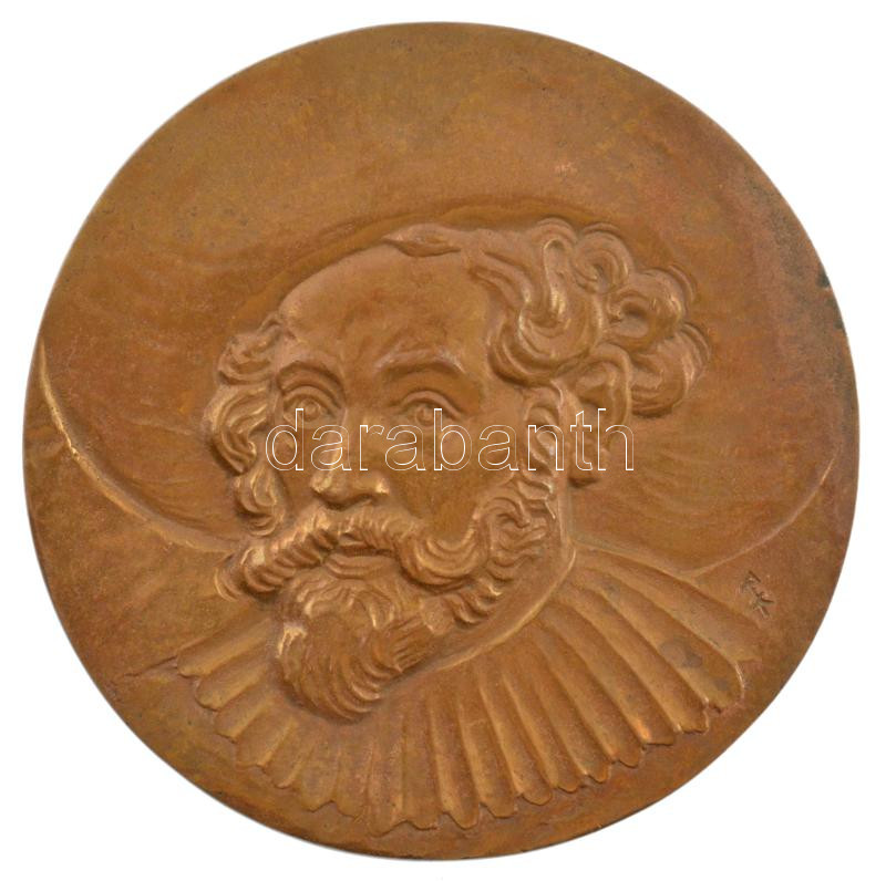 Renner Kálmán (1927-1994) DN 'Peter Paul Rubens' egyoldalas bronz emlékérem (100mm) T:1,1- kis patina