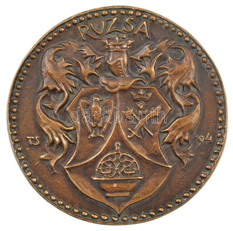 Tóth Sándor (1933-2019) 1994. 'Ruzsa' egyoldalas bronz plakett (100mm) T:1-