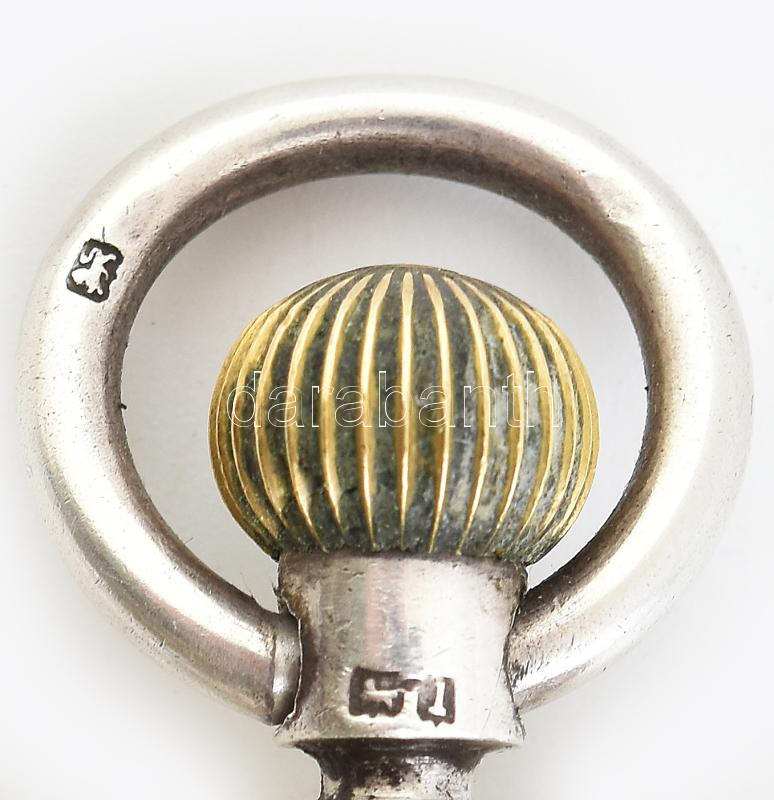 Angol ezüst (Ag) zsebóra jelzett. Sorszámozott szerkezettel, hibátlan számlappal Működő, jó állapotban. d: 50 mm - Image 2