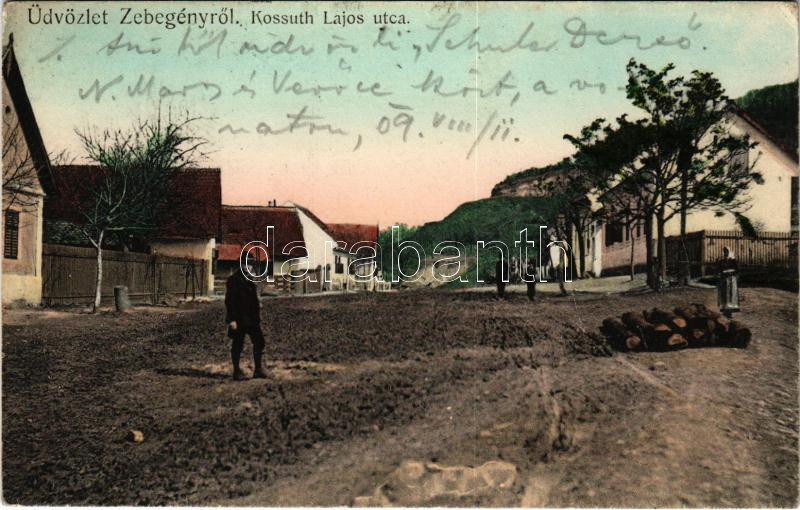 1909 Zebegény, Kossuth Lajos utca. Fuchs Sándor kiadása (EK)