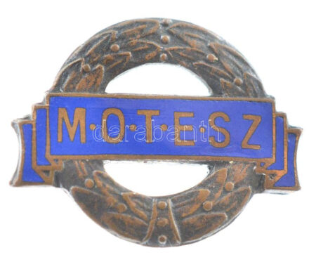 ~1920-1930. 'MOTESZ' Magyarországi Orvostudományi Társaságok és Egyesületek Szövetsége zománcozott jelvény bronz fokozata 'BERÁN N. BPEST' gyártói jelzéssel (15x19mm) T:1